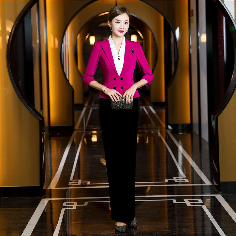 特价夜场迎宾_2020秋酒店迎宾服车模酒吧dj性感长裙工衣夜店夜场小妹