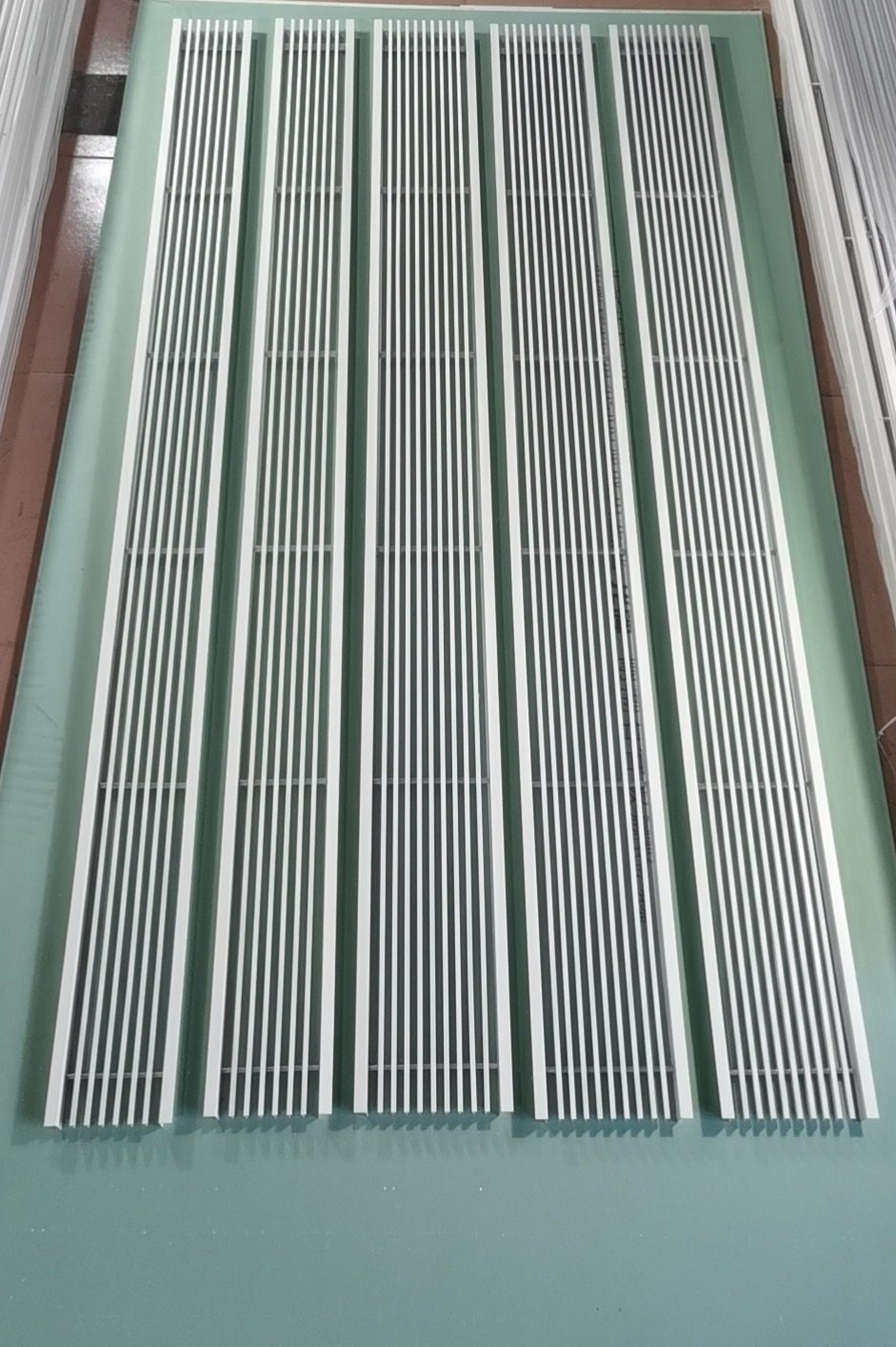 厂家定制铝合金宽边0度线条abs中央空调出风口格栅百叶窗送排风口