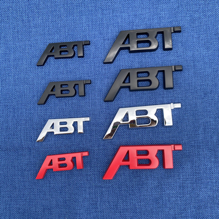 9适用奥迪abt标贴a3 a5 q3 q5 a4l/a6l改装后尾标黑色标志高性能已售