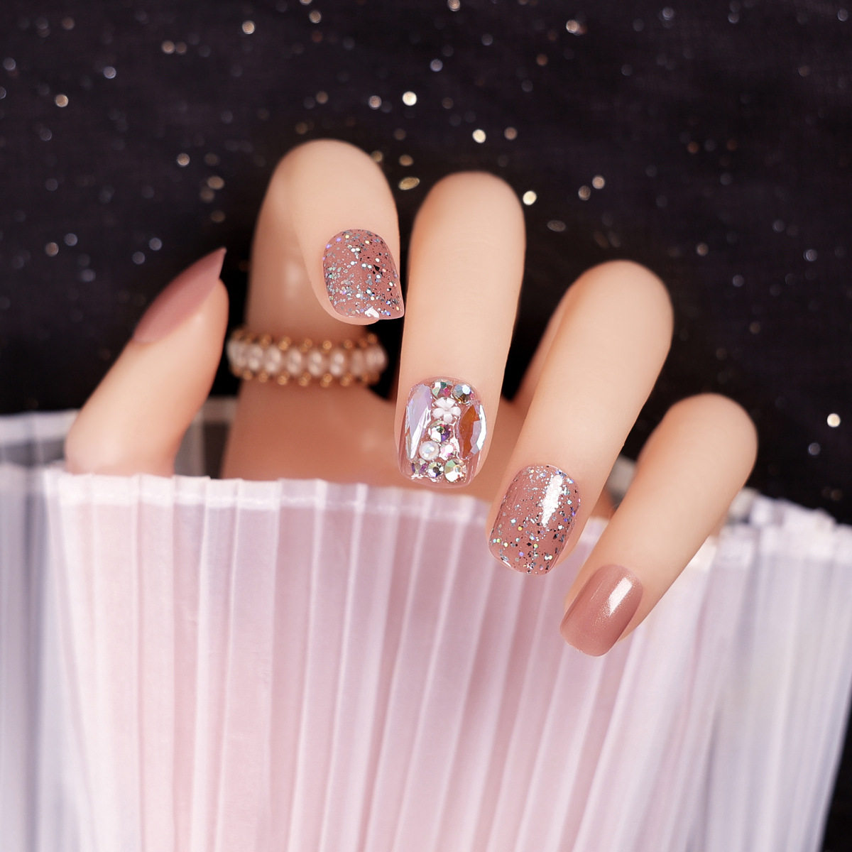 假甲片美甲款成品手指甲光疗