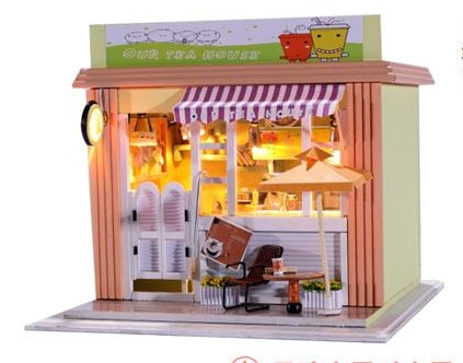 星港奶茶店铺diy小屋子手工房子模型找玩具材料包自制作女生礼物