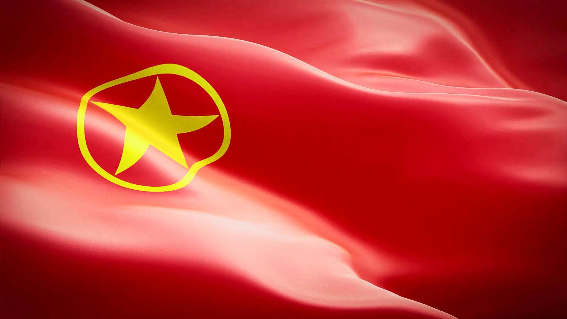 年会晚会大会背景vj 动态中国共青团团旗团旗迎风飘扬led视频素材