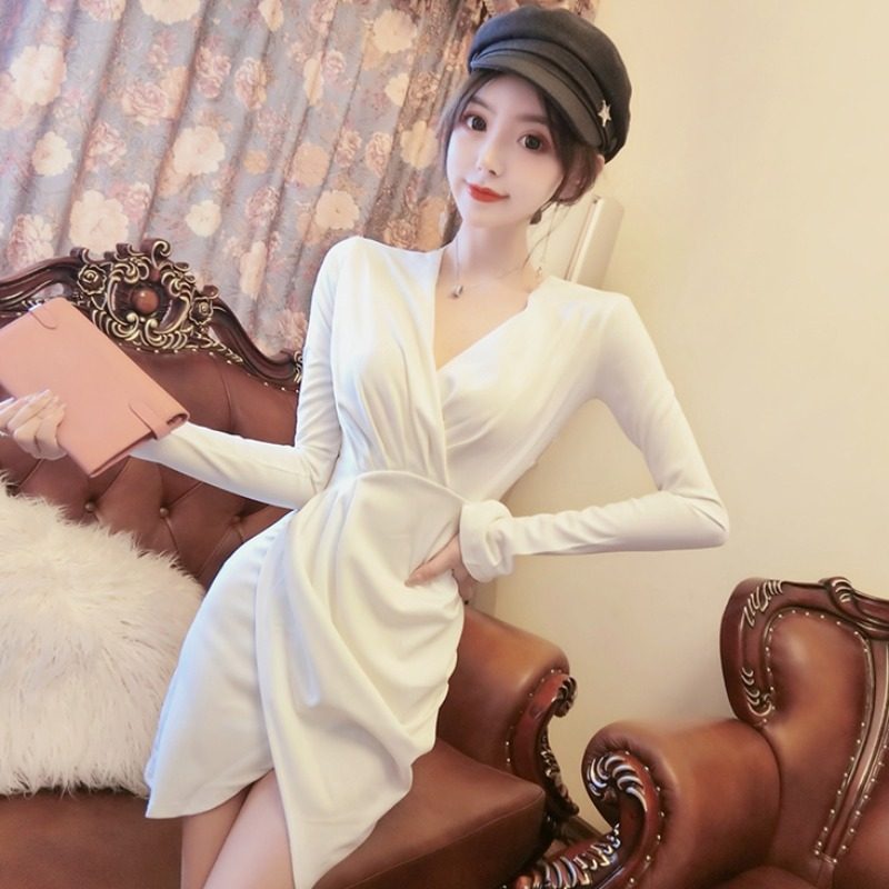 热销深v连衣裙 性感 夜店