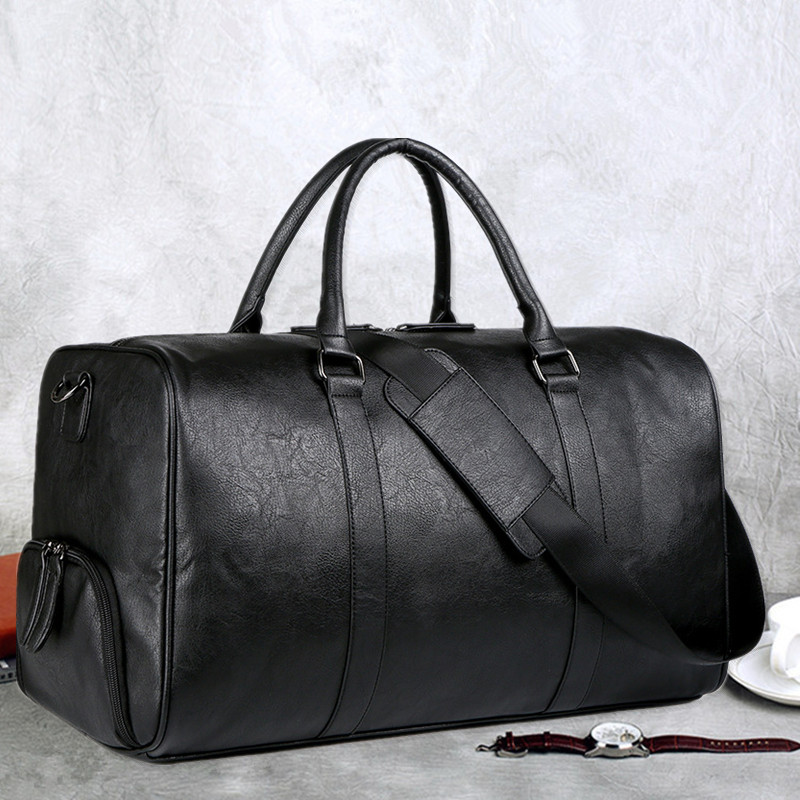 男士手提旅行包超大容量短途出差旅游包休闲行李袋皮单肩斜挎大包