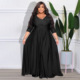 Plus size women's clothing big size long Dress fat lady 4xl