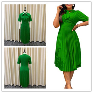 Long dress green African Women's Dresses Long OL female 3xl