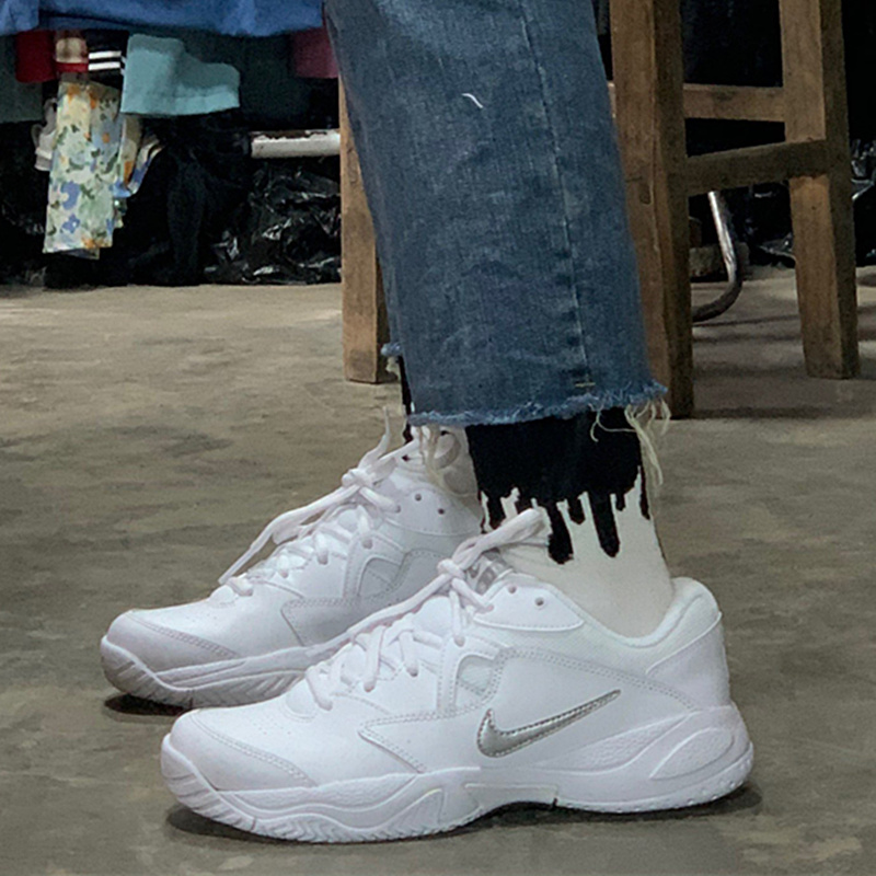 nikecourtlite白银复古运动小白鞋男女女网球鞋板鞋
