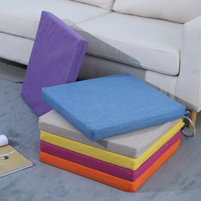 加厚高密度海绵垫硬超厚亚麻红木沙发垫坐垫椅子垫定做飘窗垫家用