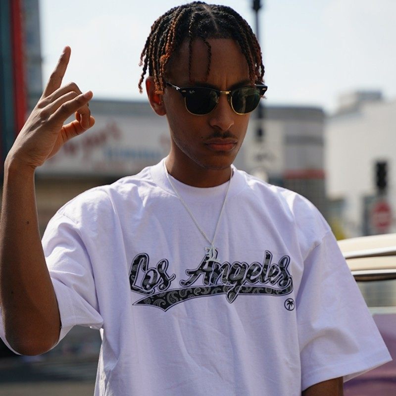 西海岸潮牌palm city嘻哈街头休闲宽松t桖夏季圆领大码印花短袖男