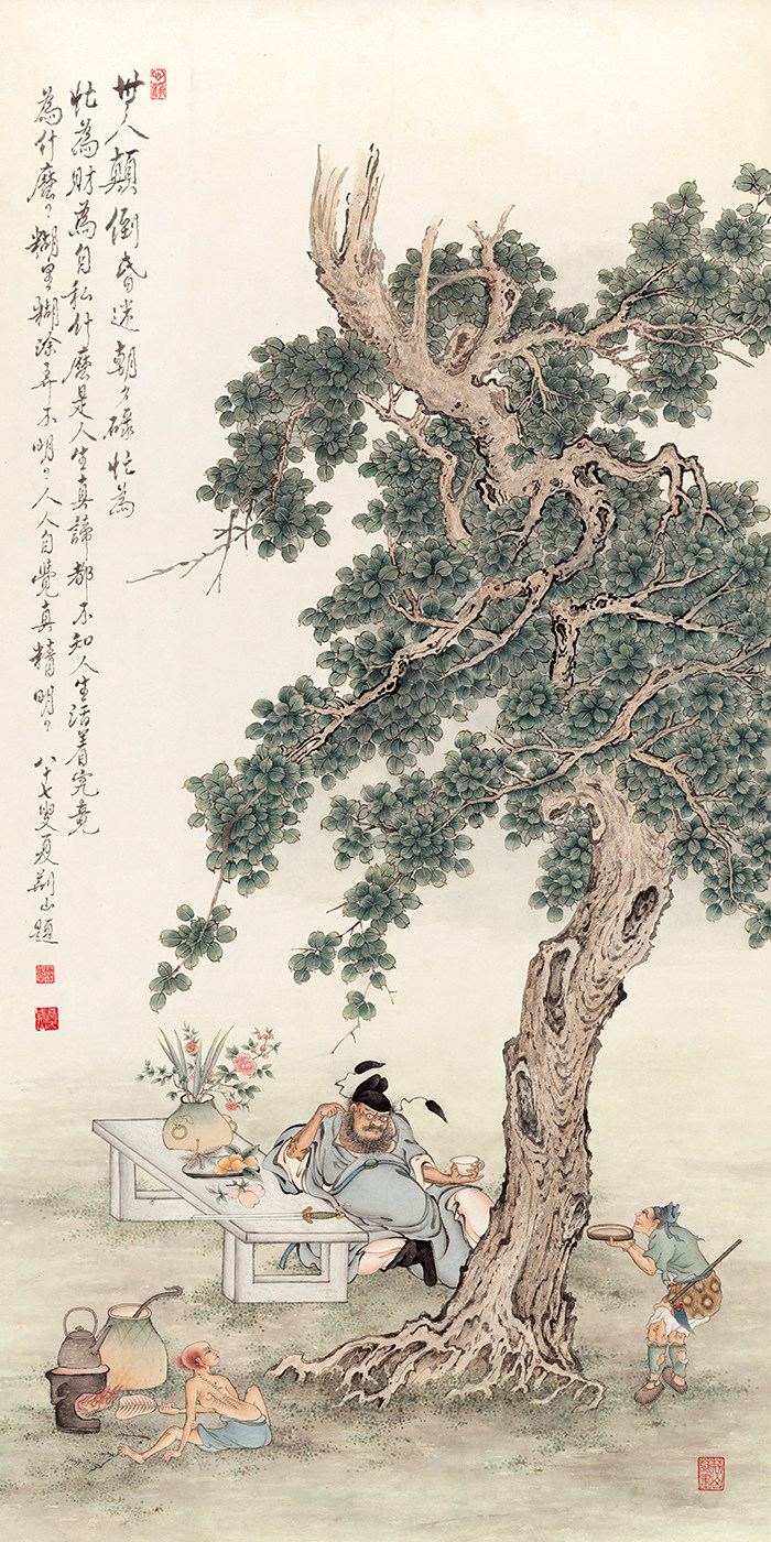 钟馗300夏荆山60x120宣纸微喷打印观音佛像国画丝绢挂画字画画芯
