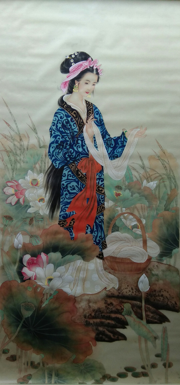 大仝画社 客户定制四大美女沉鱼落雁闭月羞花之西施工笔画dt4512