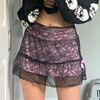 Fashion women's sweet style lace mesh pink bust A-line skirt Fashion women's sweet style lace mesh pink bust A-line skirt