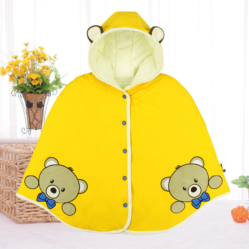 婴儿披风斗篷加厚款秋冬男女宝宝新生儿棉保暖可爱披肩儿童外出服