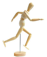 凡迪木人5.5英寸木人模型 实木漫画木人 木偶木头关节人偶