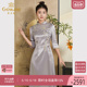 Gowani乔万尼新中式改良版旗袍连衣裙修身收腰商场同款ET3E647701