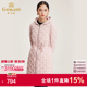 乔万尼商场新款时尚白鸭绒羽绒服冬季中长款连帽外套欧洲站女装