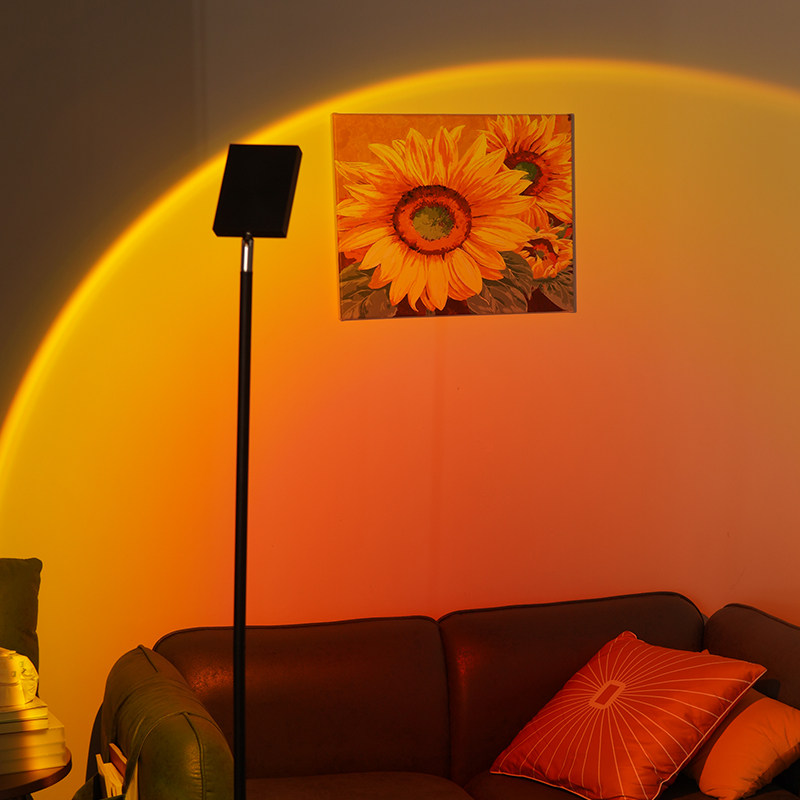 落日灯网红落地台灯客厅卧室投影日不落灯创意夕阳床头沙发边氛围
