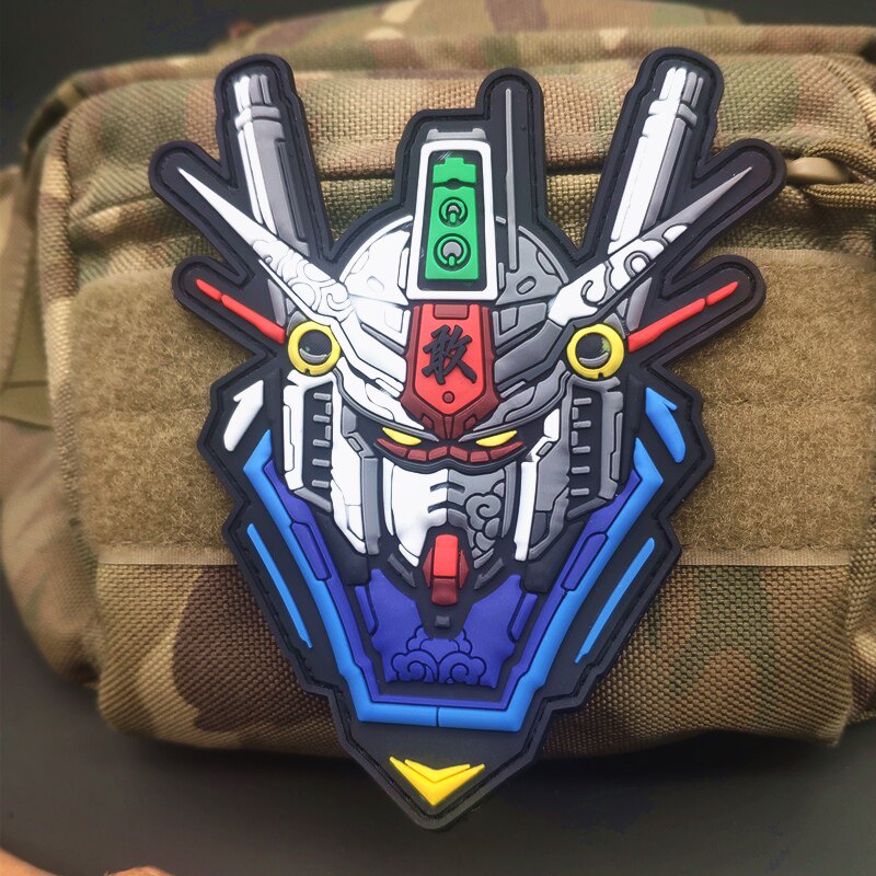 章法文创gp01高达夜光魔术贴章臂章个性徽章机动战士3d立体pvc胶