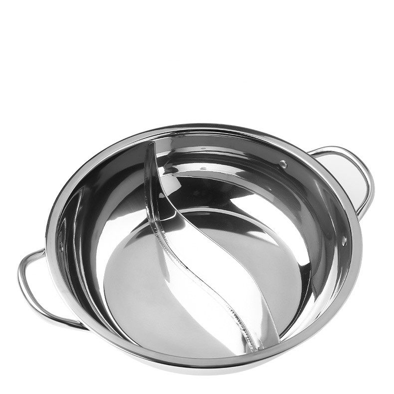 鸳鸯锅电磁炉专用不锈钢火锅盆家用大容量火锅锅加厚八角锅清汤锅