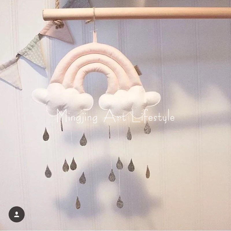 ins北歐彩虹雲朵雨滴挂件布藝壁飾床幔帳篷配飾攝影拍照背景裝飾在類目 家居飾品, 壁飾中 - 來自Buy2taobao.com提供專業的淘寶代購服務