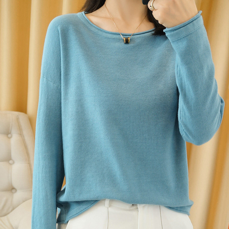 女士精品毛针织衫更新时间:2022年04月11日100%纯棉线衣针织打底衫女