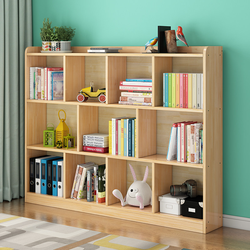 实木儿童松木书柜书架置物柜储物柜玩具柜文件柜简约教室