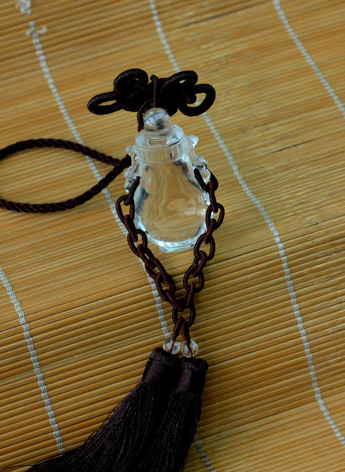 水玉冰魄白水晶挂件天然白水晶宝瓶汽车挂件内饰