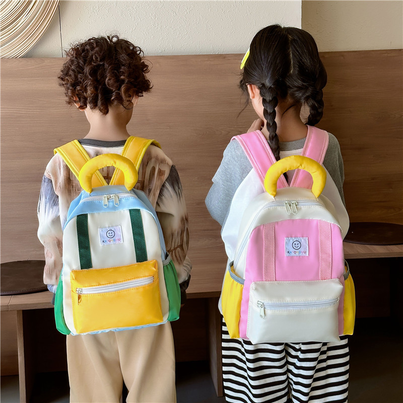 新款多巴胺幼儿园儿童书包男童女孩外出小背包超轻便宝宝书包旅行