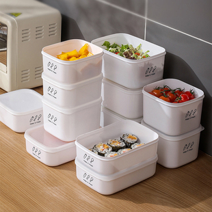 塑料冰箱保鲜盒带饭专用微波炉加热食品级饭盒长方形便当盒子水果