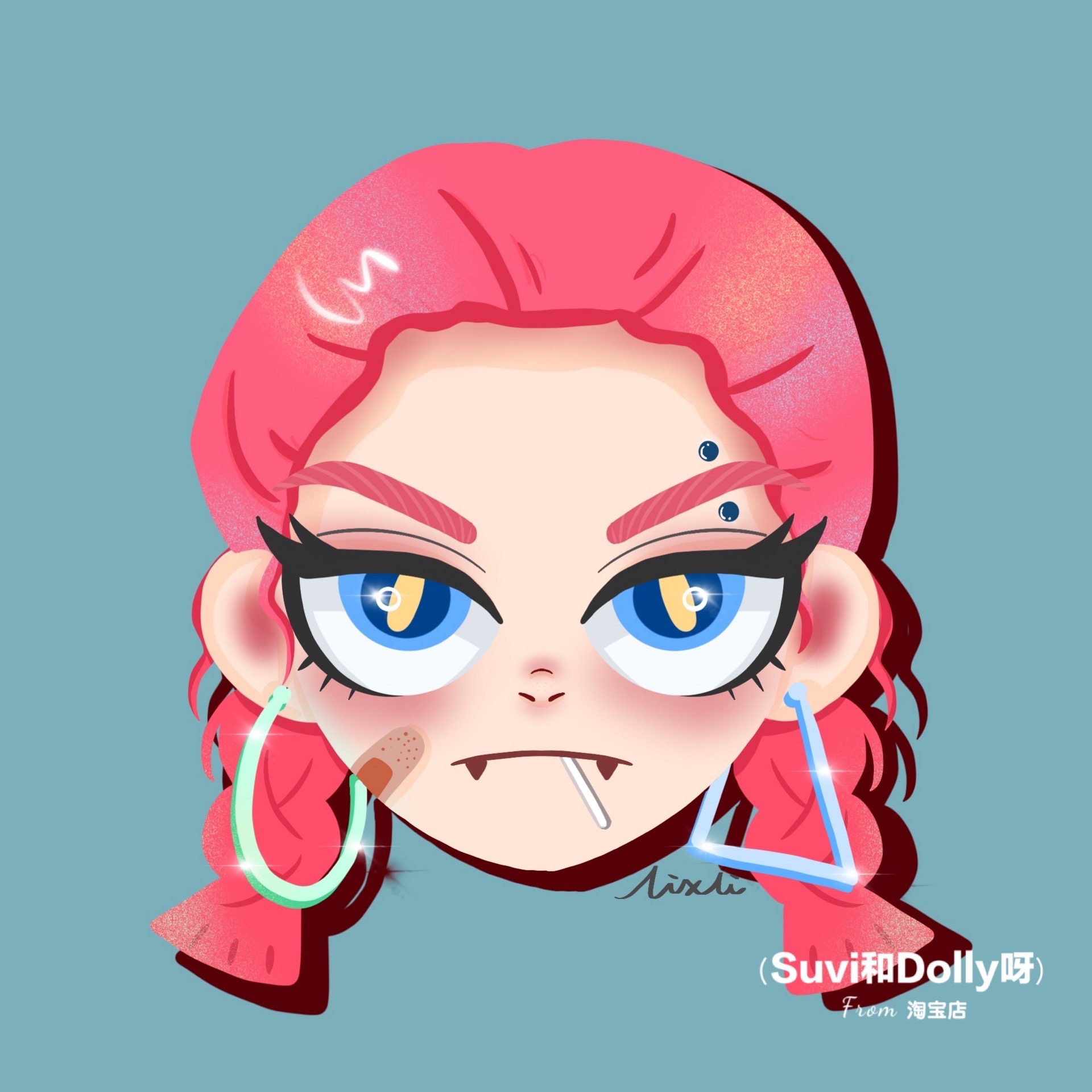 【美式漫画头像风】q版欧美手绘头像定制卡通漫画情侣闺蜜约稿