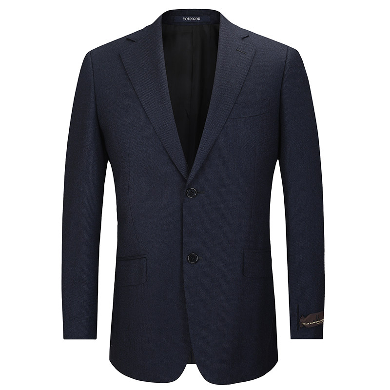 youngor/雅戈尔新款男士西服套装羊毛商务休闲西装tj26485-21dgc