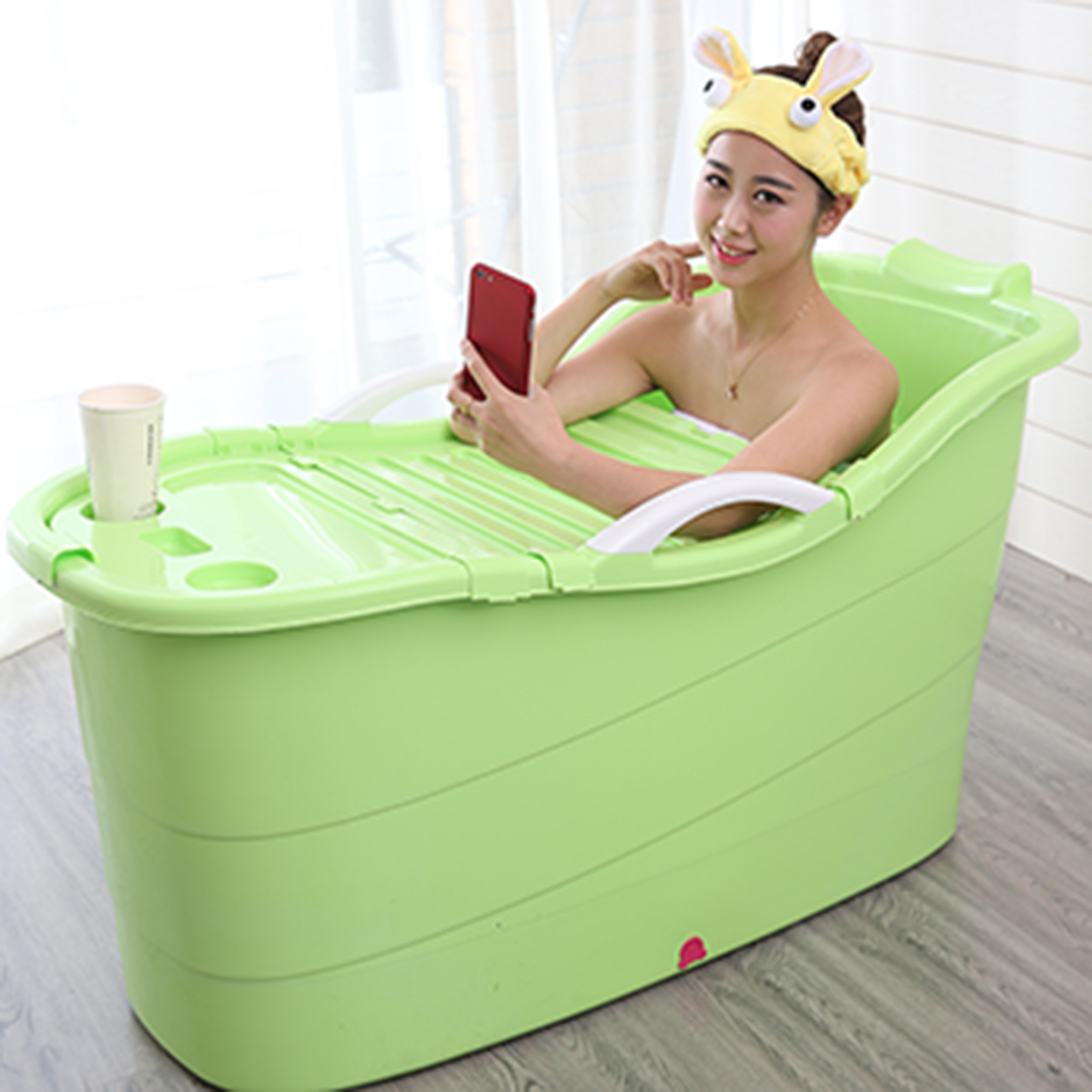 洗澡桶浴桶成人塑料浴盆大人大号浴缸泡澡桶家用沐浴桶加厚全身