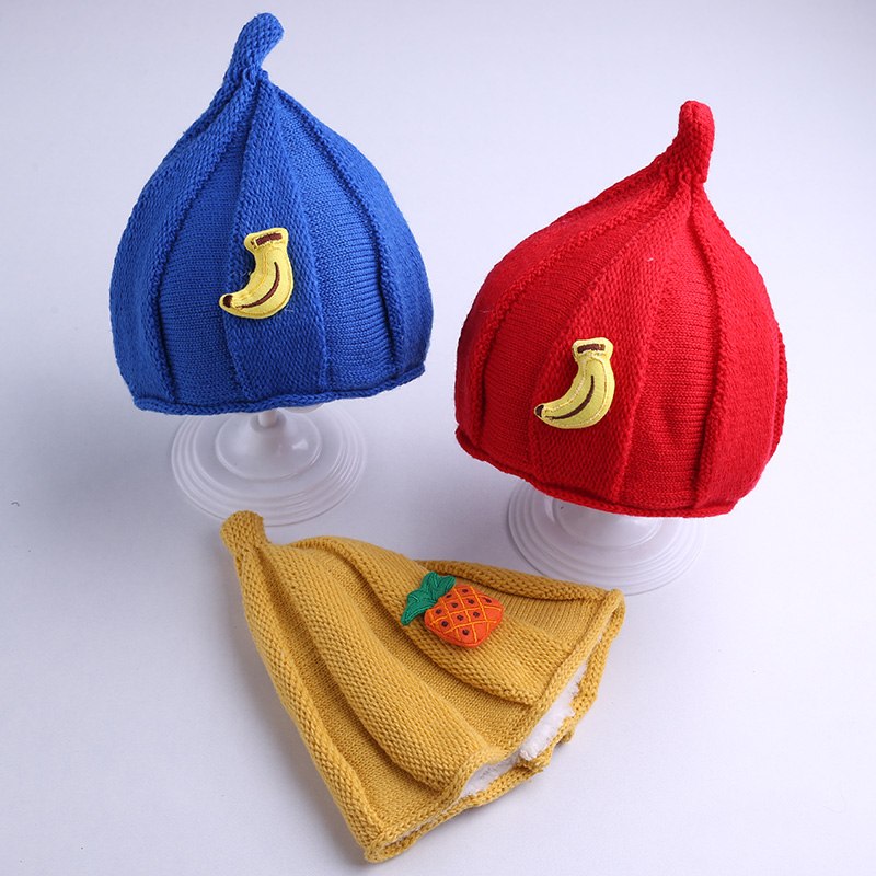帽子韩版秋冬女童男童西瓜帽宝宝毛线针织帽奶嘴螺旋尖尖帽潮优惠券