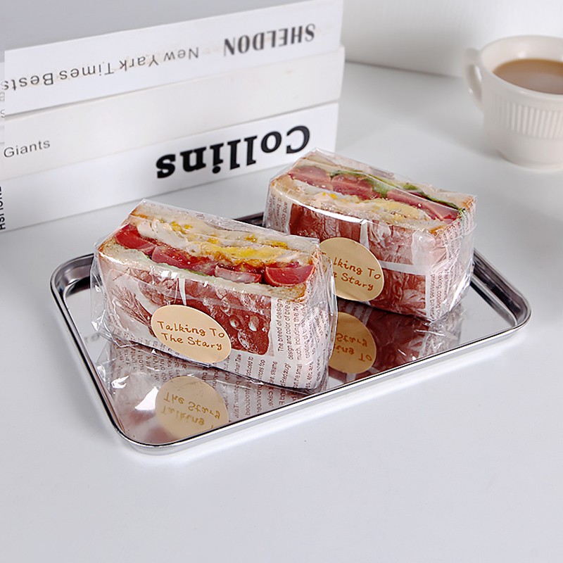 透明三明治包装袋厚切长方形商用烘焙一次性面包吐司三文治打包袋