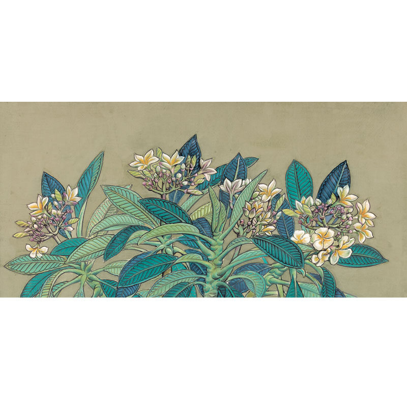 祝大年《鸡蛋花》综合版 版画