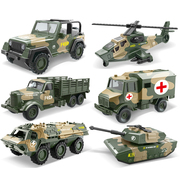 Children's boy military tank model armored car alloy pull back off-road vehicle ambulance fire truck toy