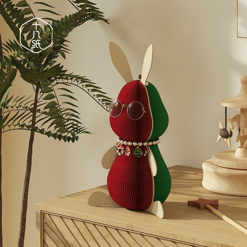 十八纸桌面摆件创意设计兔子玩具时尚潮玩装饰文创礼品送礼橱窗