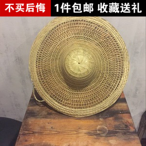 柯锦 竹编斗笠 竹帽子 棕帽子 竹制品 竹丝斗笠帽子 蓑衣斗笠古装