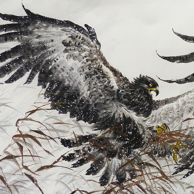 (朝鲜)功勋画家李哲3.43米《雄风》万寿台创作社 麦子印象馆