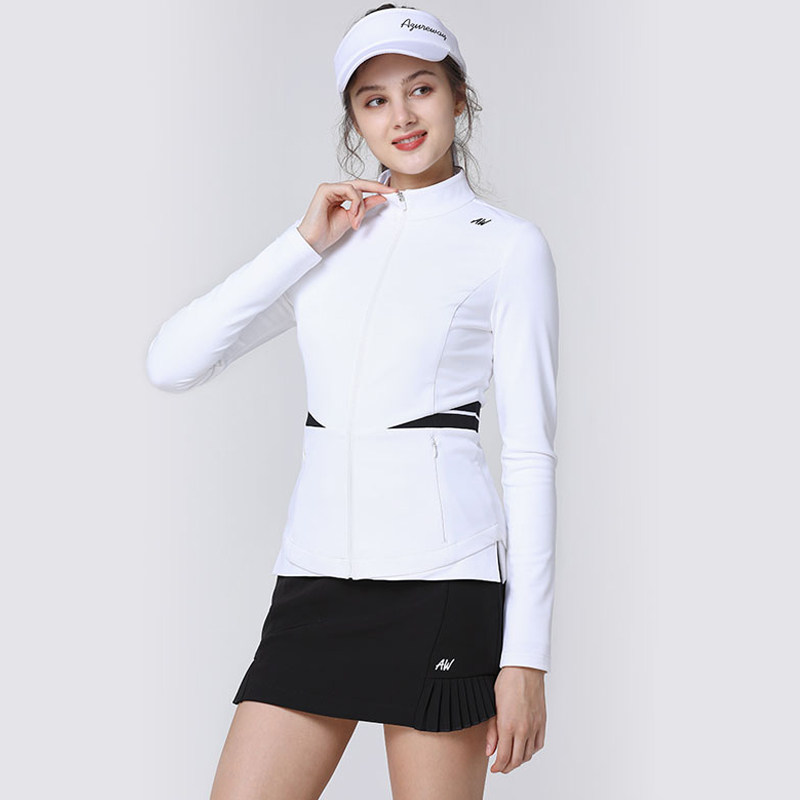 高尔夫外套女装防水防风长袖风衣秋冬保暖修身收腰golf服装女外套
