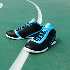 艾弗森正品篮球鞋 男2016中低帮透气耐磨防滑夏季新款蓝球运动鞋