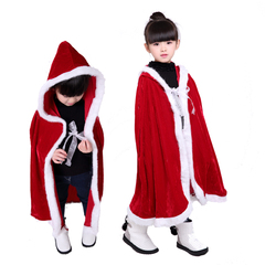 圣诞节儿童服装男女童圣诞演出披风幼儿园小朋友装扮演出斗篷童装