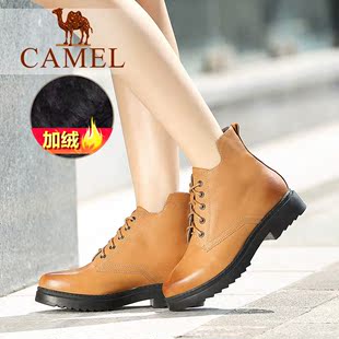 longchamp駝色小羊皮 Camel 駱駝短靴復古冬季羊皮尖頭加絨保暖中跟女靴 longchamp羊皮