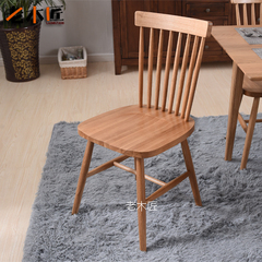 老木匠日式全实木餐椅简约白橡木餐椅纯实木家具实木椅舒适椅子