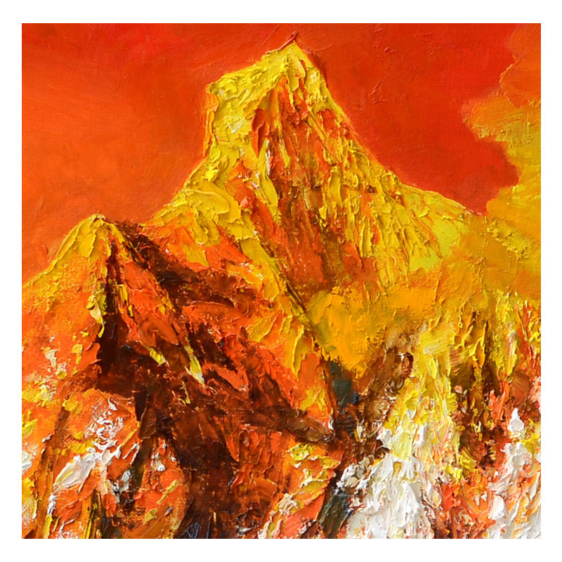 孙寅《金色梅里雪山》 布面油画