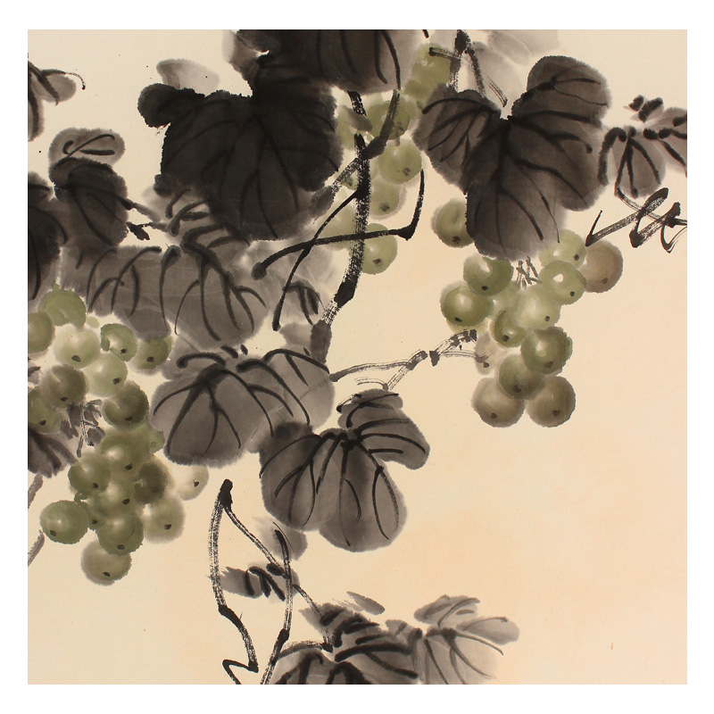 【即刻拍】秦江武 《葡萄藤下》 纸本国画