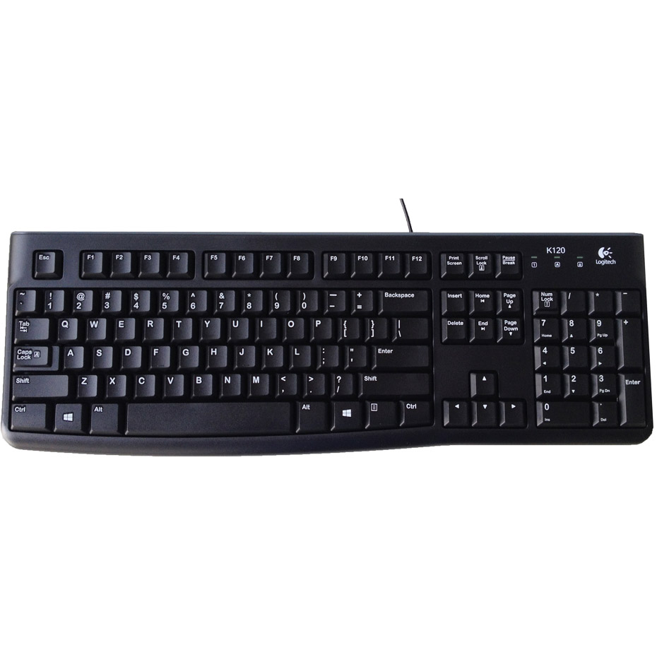正品行货联保罗技k120静音usb超薄防水有线键盘_不打折现价45元