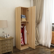 Wardrobe solid wood single door simple modern economical wooden panel single cabinet single door wardrobe wardrobe
