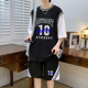短袖假两件球衣服12岁男孩大童13速干篮球服14初高中学生运动套装
