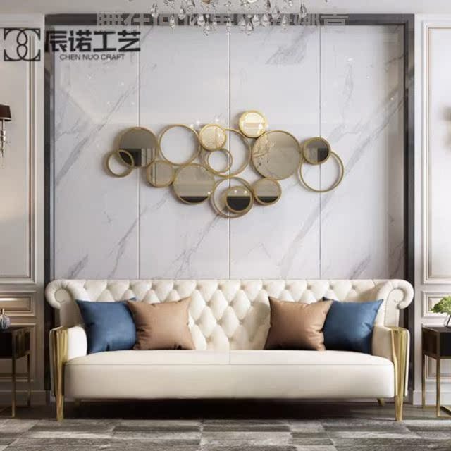 轻奢餐厅背景墙面装饰品挂件金属壁挂样板间铁艺创意镜子客厅壁饰|ruв категории Домашний быт, роспись - от Buy2taobao.com для оказания профессиональной услуги покупки агента Taobao